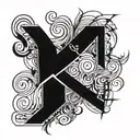 fuck love symbol tattoo design idea