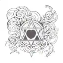 fuck love symbol tattoo design idea