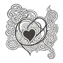 fuck love symbol tattoo design idea