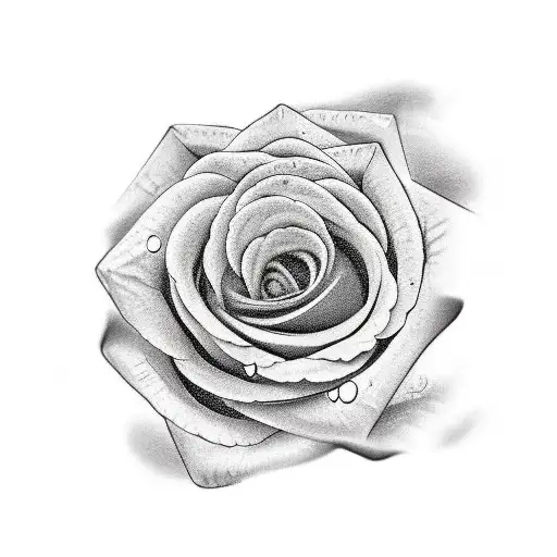 Dollar Rose tattoo design idea