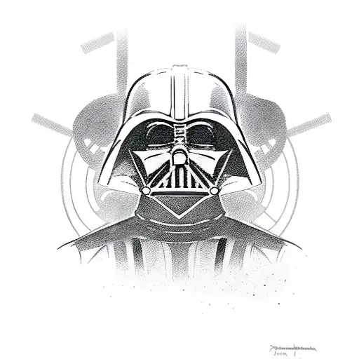 Darth Vader force choke tattoo design idea