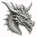 dragon head tattoo design idea