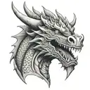 dragon head tattoo design idea