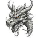 dragon head tattoo design idea