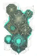 binary code birthdays hidden code integrated tattoo design idea