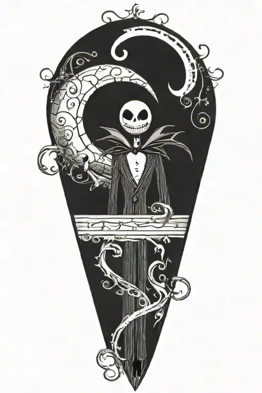 nightmare before Christmas jack tattoo design idea