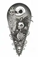 nightmare before Christmas jack tattoo design idea