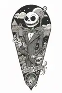 nightmare before Christmas jack tattoo design idea