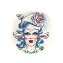 femme nue tattoo design idea