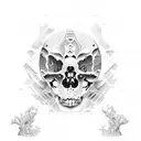 valley of the dey bones with evolution of man tattoo design idea