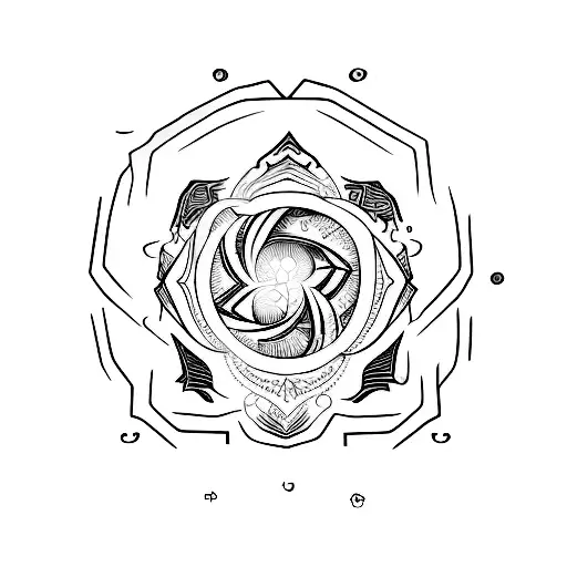 111 with intuition eye tattoo design idea