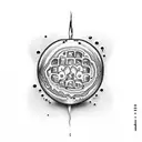 melting ice cube with the numbers 12 8 12 in it.  tattoo design idea