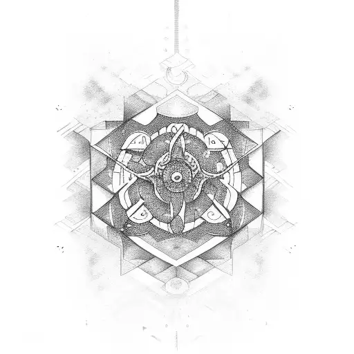 Stoic spiritual symbol tattoo design idea