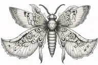create a neo-gothic tattoo of a death hawk moth tattoo design idea
