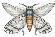 create a neo-gothic tattoo of a death hawk moth tattoo design idea