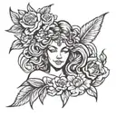 Flowers/Greek Mythology aphrodite goddess tattoo design idea
