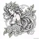 Flowers/Greek Mythology aphrodite goddess tattoo design idea