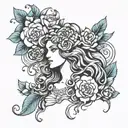 Flowers/Greek Mythology aphrodite goddess tattoo design idea