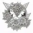 Roses/Doves/Greek Mythology aphrodite goddess tattoo design idea