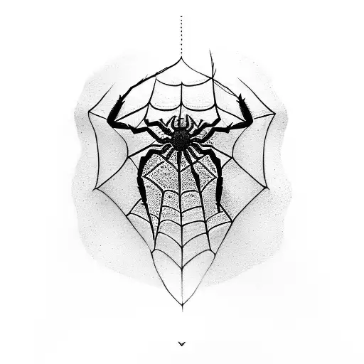 spider-man swinging from a web tattoo design idea