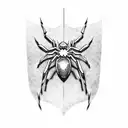 spider-man swinging from a web tattoo design idea