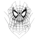 spider-man swinging from a web tattoo design idea