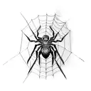 spider-man swinging from a web tattoo design idea