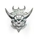 buffalo skull arrowhead tattoo design idea