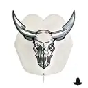 buffalo skull arrowhead tattoo design idea