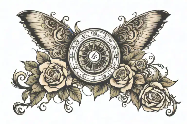 date of birth tattoo design idea