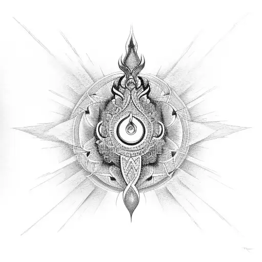 mahamrityunjay mantra with trident  tattoo design idea