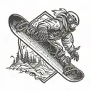 Snowboarding tattoo design idea