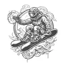 Snowboarding tattoo design idea