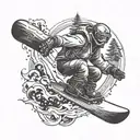 Snowboarding tattoo design idea