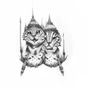 mother and son tattoo design idea