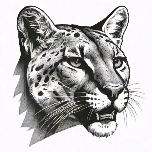 cougar tattoo design idea