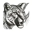 cougar tattoo design idea