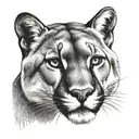 cougar tattoo design idea