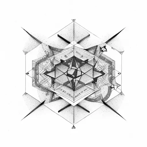 Geometric symmetrical constellation map of the client's zodiac sign tattoo design idea