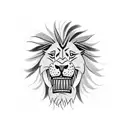 A traditional tattoo of a lion roaring with a basketball in its mouth tattoo design idea