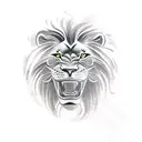 A traditional tattoo of a lion roaring with a basketball in its mouth tattoo design idea