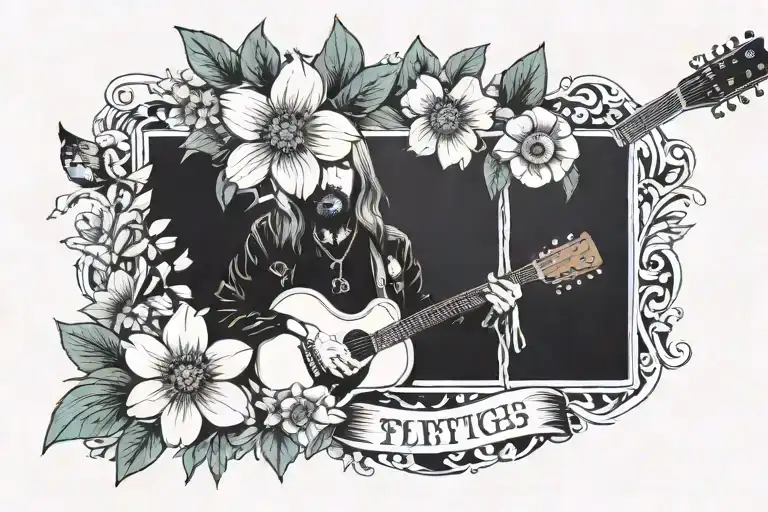 tom petty wildflowers tattoo design idea