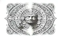 aztec calendar tattoo design idea