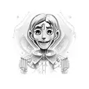 coraline key tattoo design idea