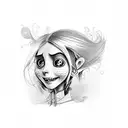 coraline key tattoo design idea