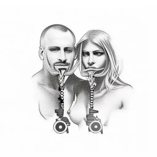 matching tattoo with my wife we like off roading, hanging out, doing wild things,and bdsm tattoo design idea