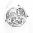 Two matching tattoos, one with the moon phase of 01.02.04 and the other with the moon phase of 03.06.03. tattoo design idea