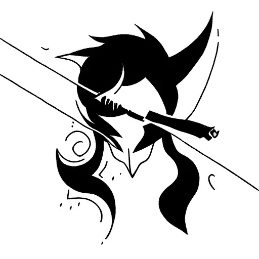espada de shen league of legends aura particulas flotando tattoo design idea