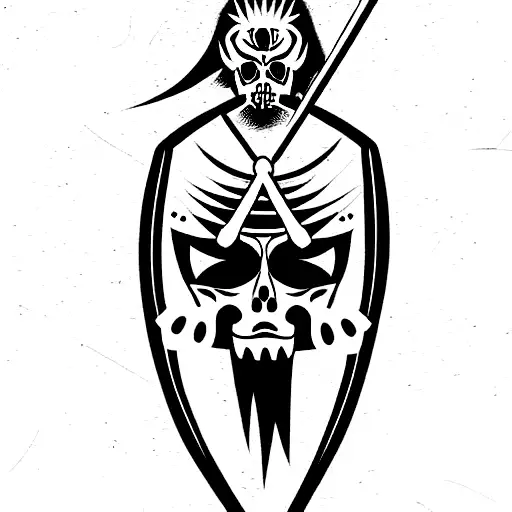 espada samurai flotando particulas aura duelo muerte  tattoo design idea