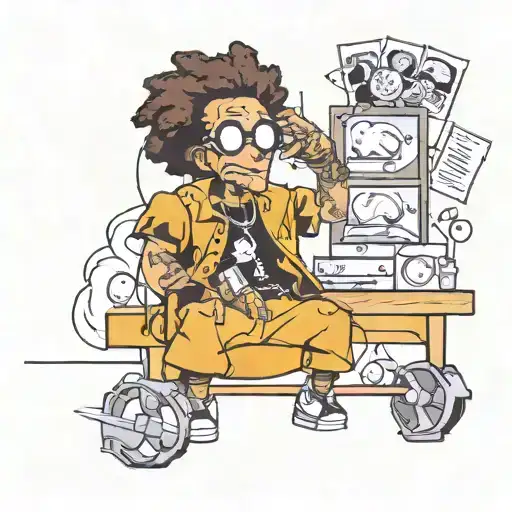 boondocks Riley tattoo design idea